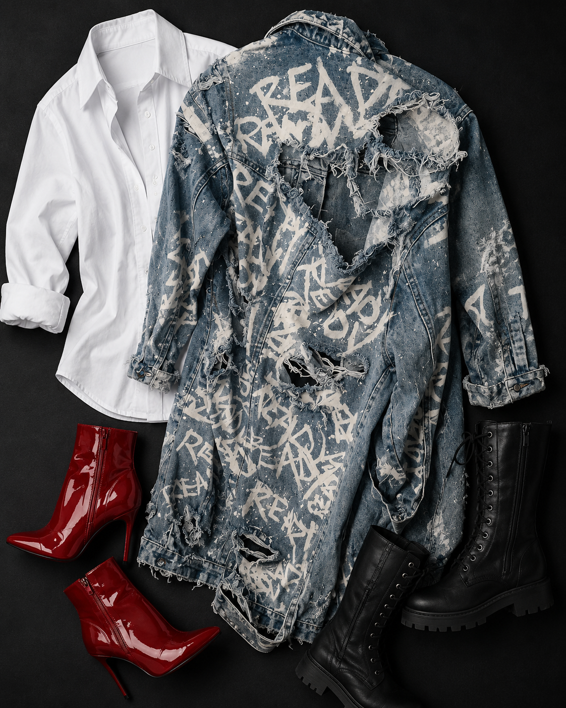 The Ready  Denim Trench
