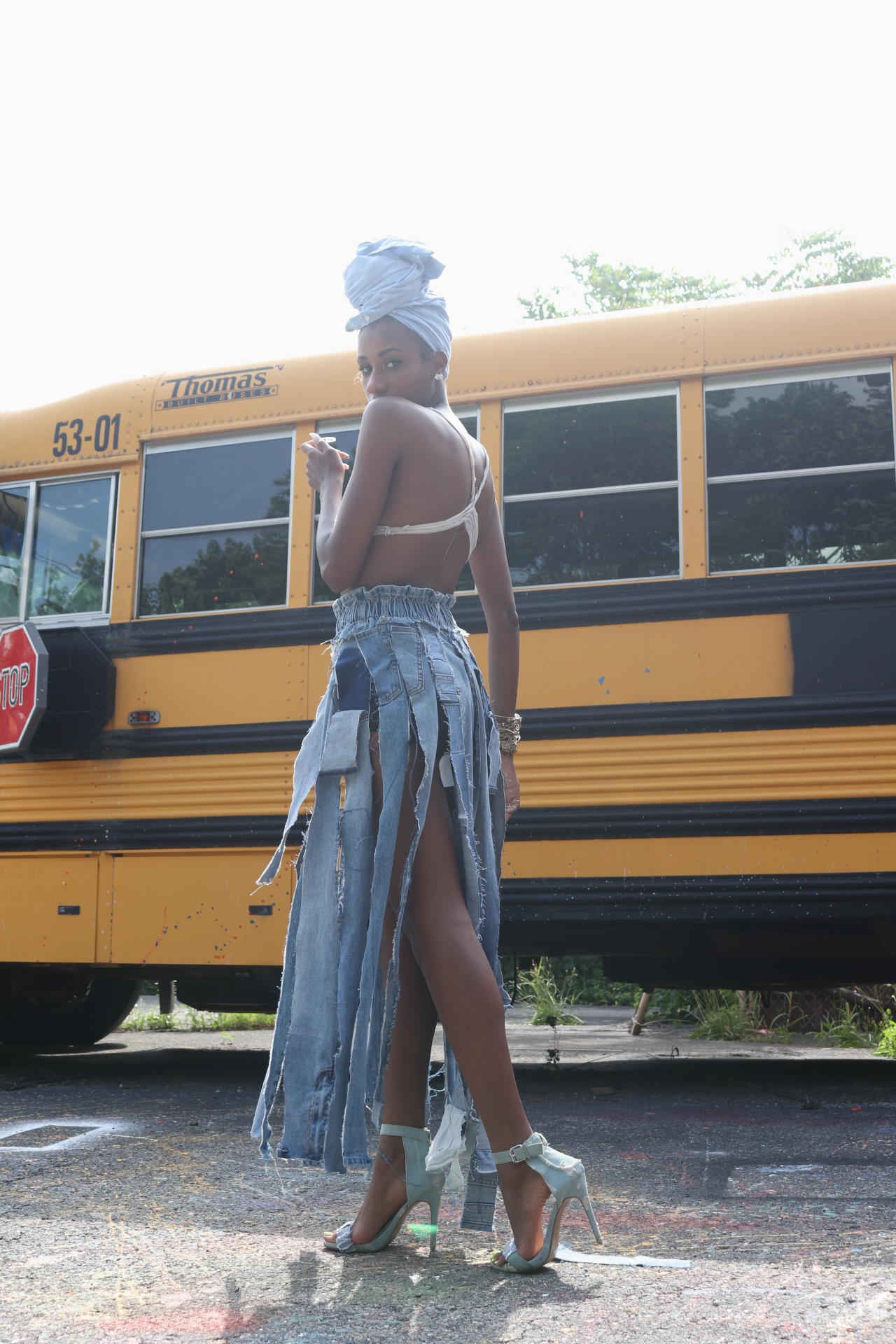 The Deconstructed Denim Skirt