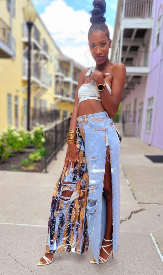 Canvas Wide Leg Pant