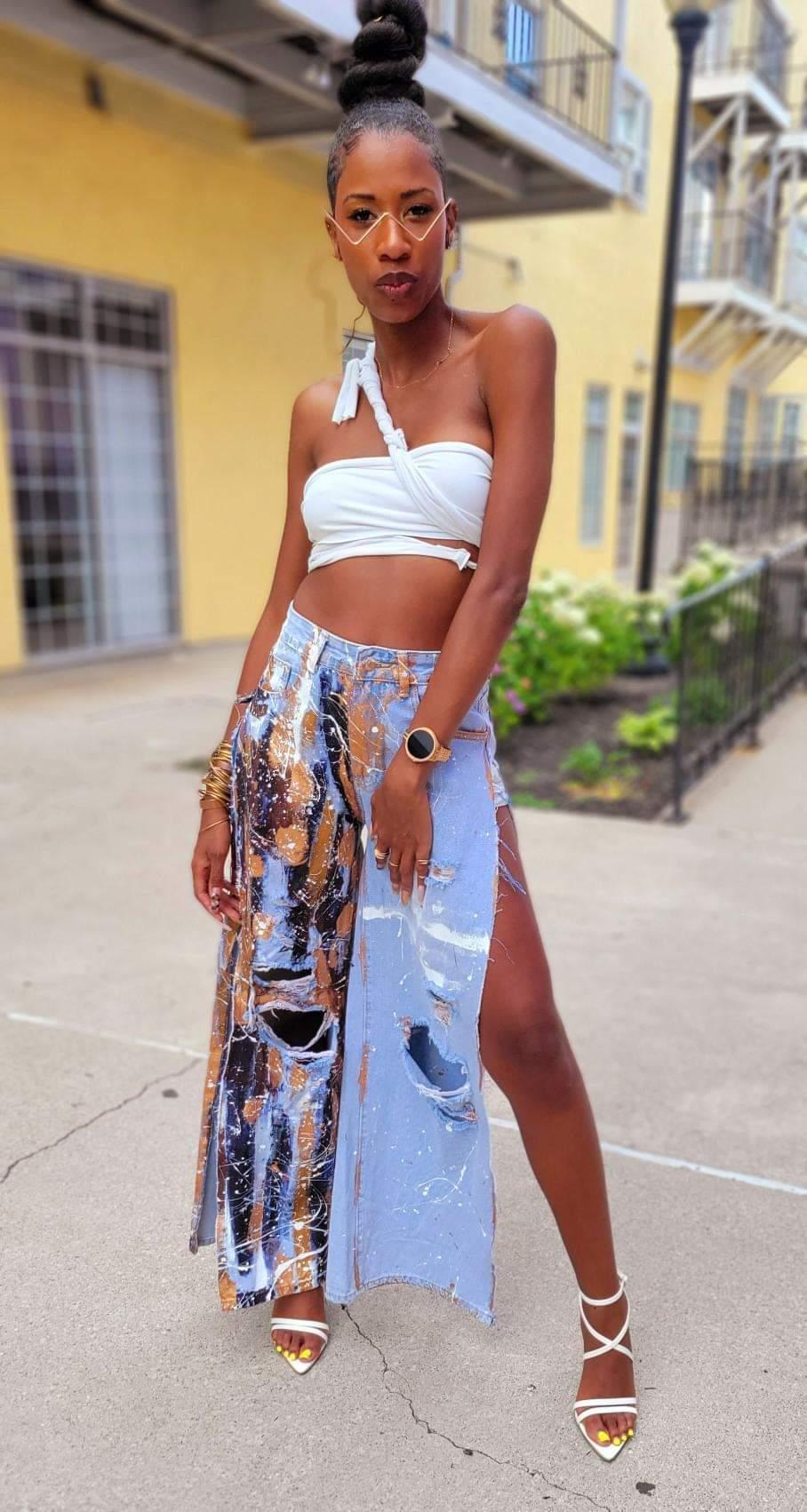 Canvas Wide Leg Pant