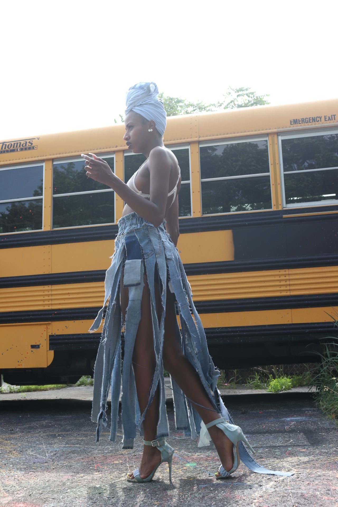 The Deconstructed Denim Skirt