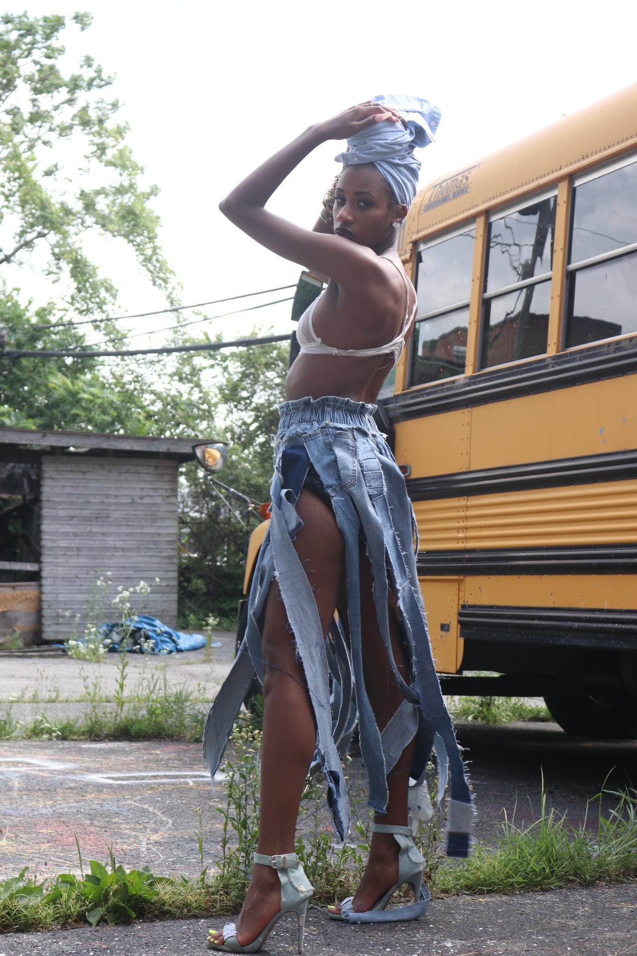 The Deconstructed Denim Skirt