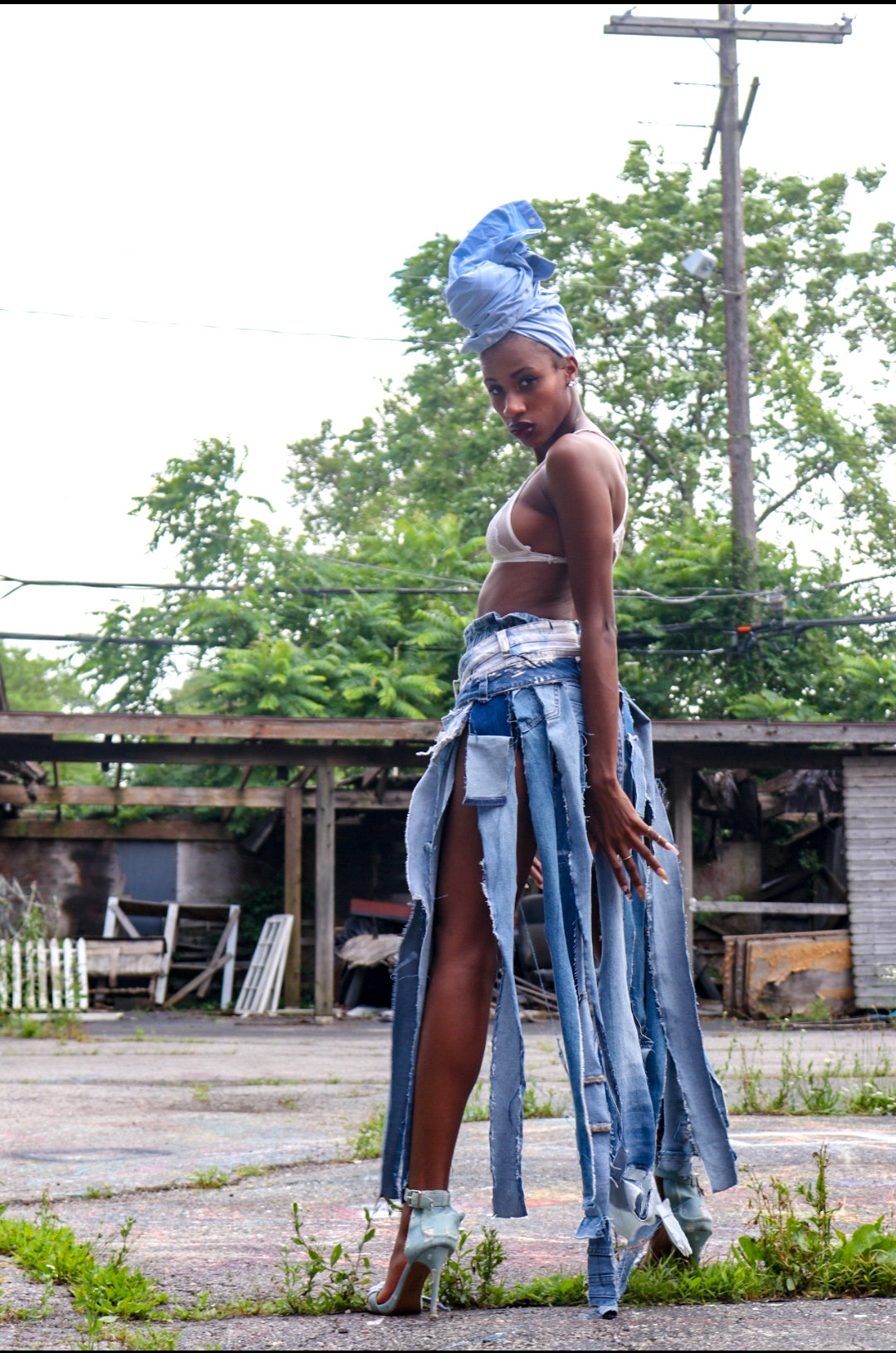 The Deconstructed Denim Skirt