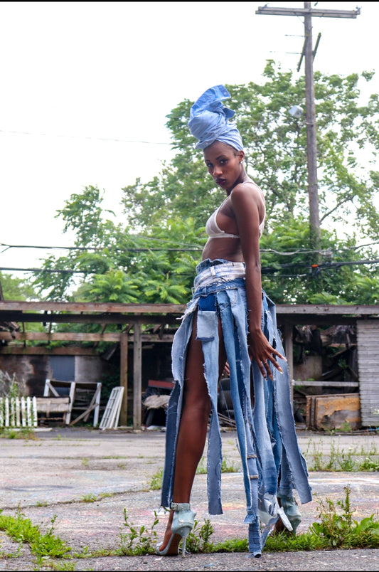 The Deconstructed Denim Skirt